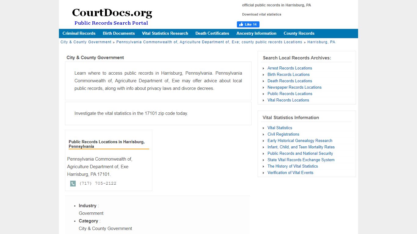 Harrisburg, PA Vital Statistics - Pennsylvania Commonwealth Of ...